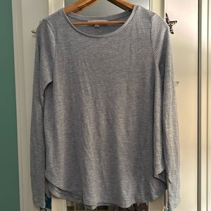 Loft ribbed crew neck grayish/blue. S